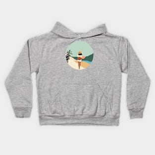 Sunset beach walk Kids Hoodie